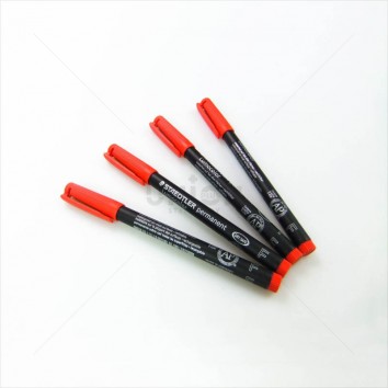 STAEDTLER ปากกาเขียนแผ่นใส ลบไม่ได้ 0.6 <1/10> สีแดง